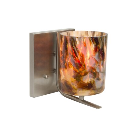 Besa Lighting Lava Vanity, Lava, Satin Nickel Finish, 1x9W LED 1WC-LAVA-LED-SN